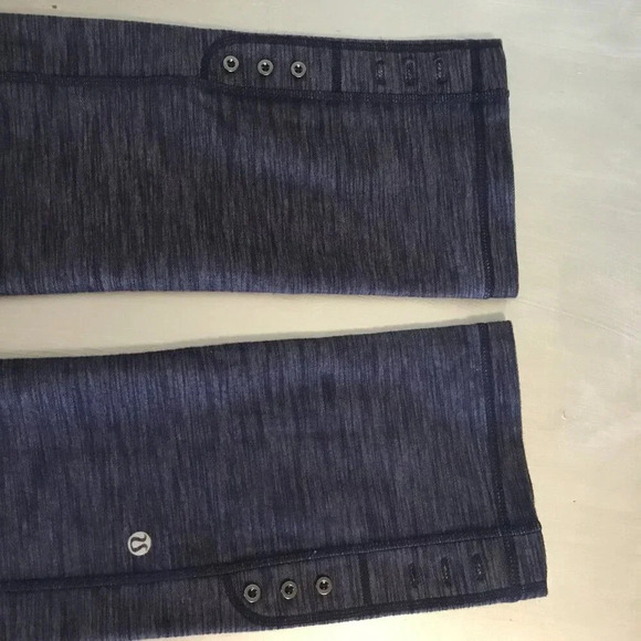 Lululemon Ride On Fold Cuff Hem Leggings Womens Denim Luon  Reflective Crop SZ 6 - Picture 4 of 14